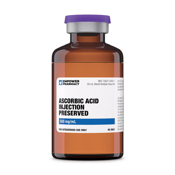 **Preserved - Ascorbic Acid 500 mg/mL- 30 mL Tapioca Based