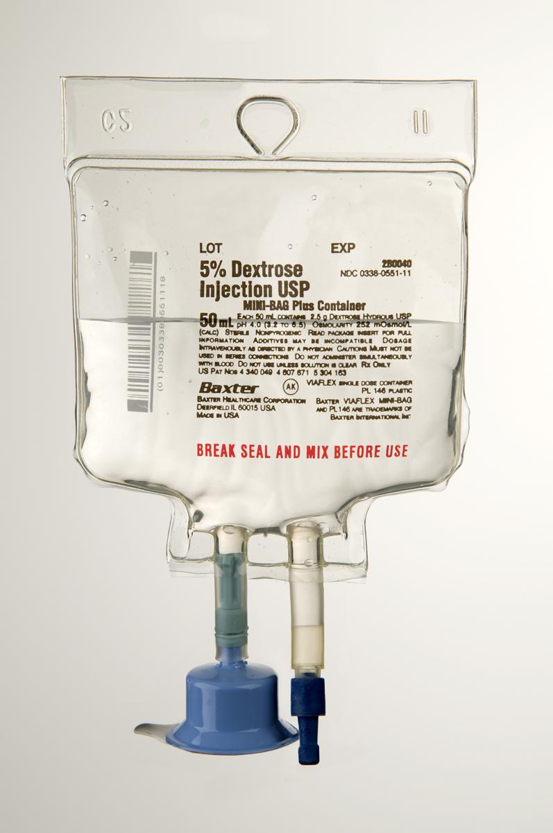 5% Dextrose Solution, USP, 1000 mL, Bag - 1 EA