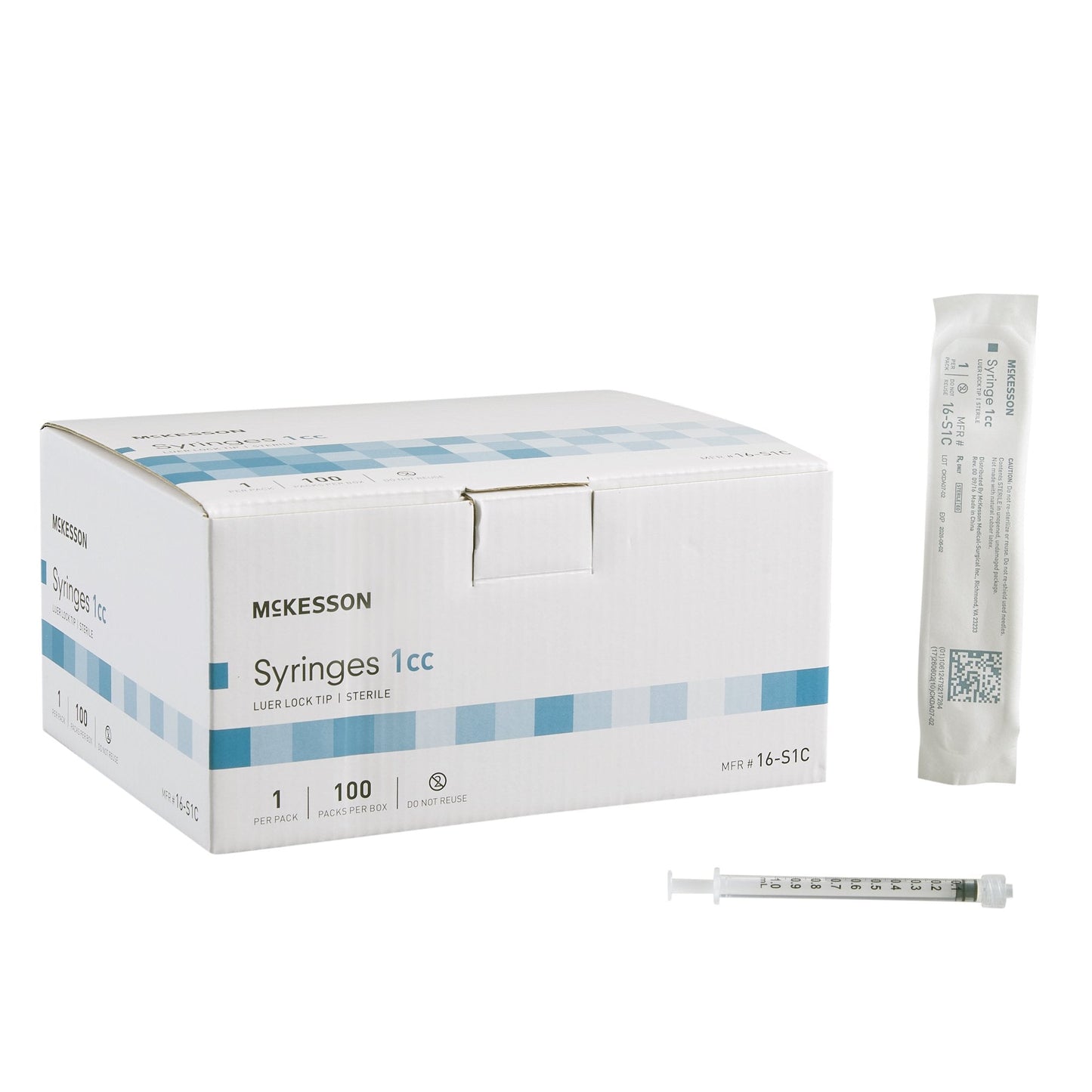 Syringe McKesson Without Safety Luer Lock Tip 1 mL (Mckesson)