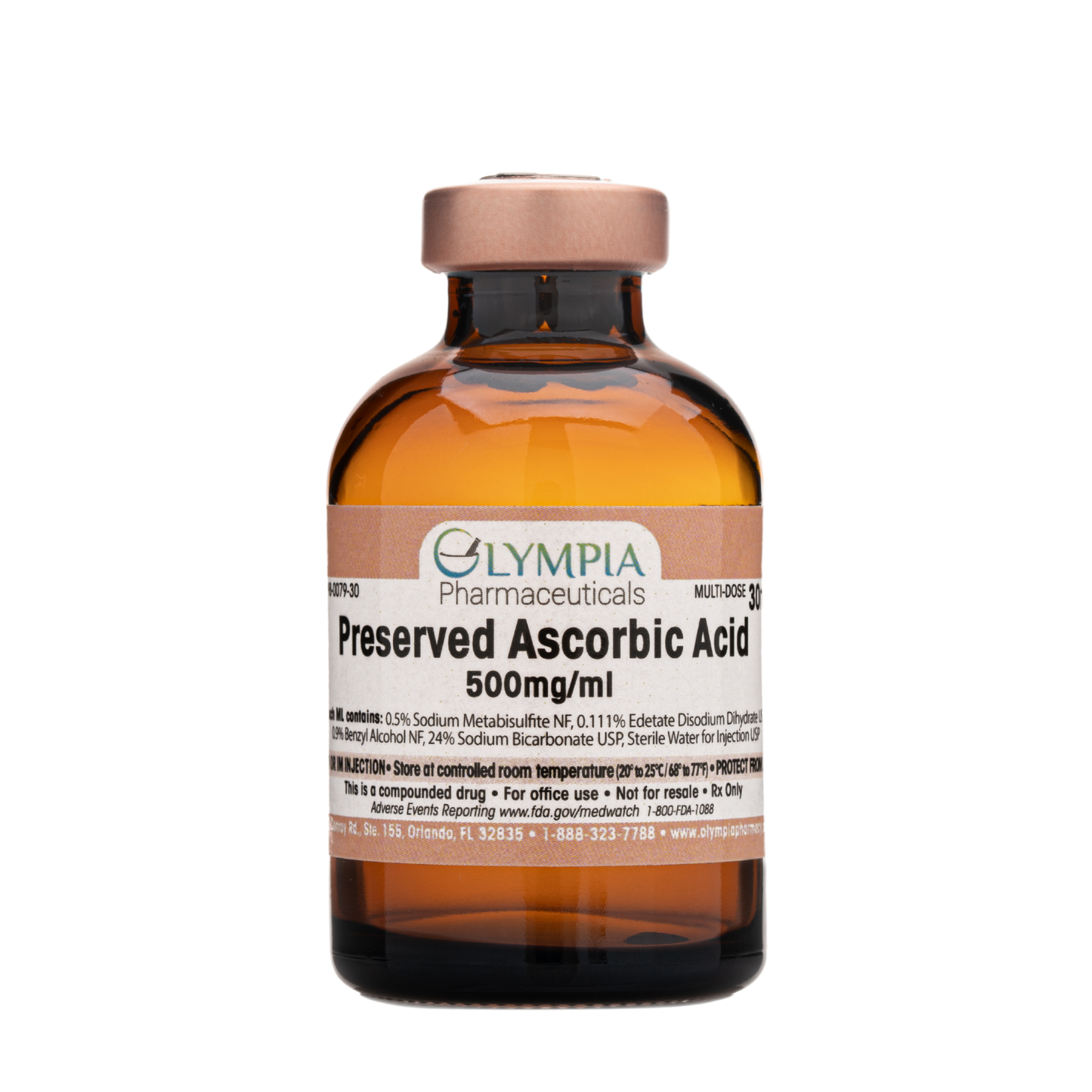 Ascorbic Acid (With Preservative) 500mg/mL - 30mL